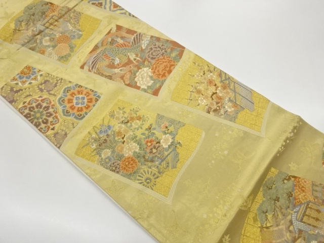 JAPANESE FUKURO OBI / FOIL / WOVEN PHOENIX